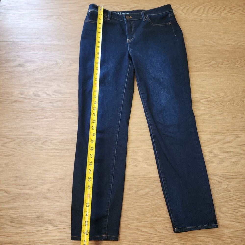 Talbots Jeans Womens 8 Blue Slim Ankle Curvy Flawless Five Pocket Stretch 32x28 - Picture 7 of 11
